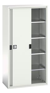 Verso Sliding Door and Tambour Roller Shutter Storage Cupboards Tools Shelves Verso 1050W x 550D x 2000 Slidng Door Cupboard